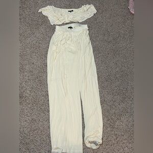 JLUXLABEL - Cream yellow Pant Set - Size Medium